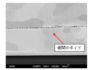 写真4：Auバンプ下面の接合部